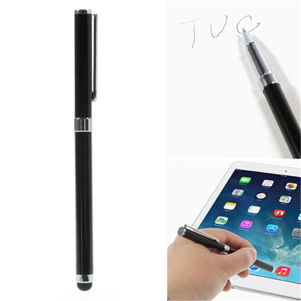 Black Multi-functional Ballpoint & Stylus Pen for Capacitive Touch Screen Devices 14cm - 1