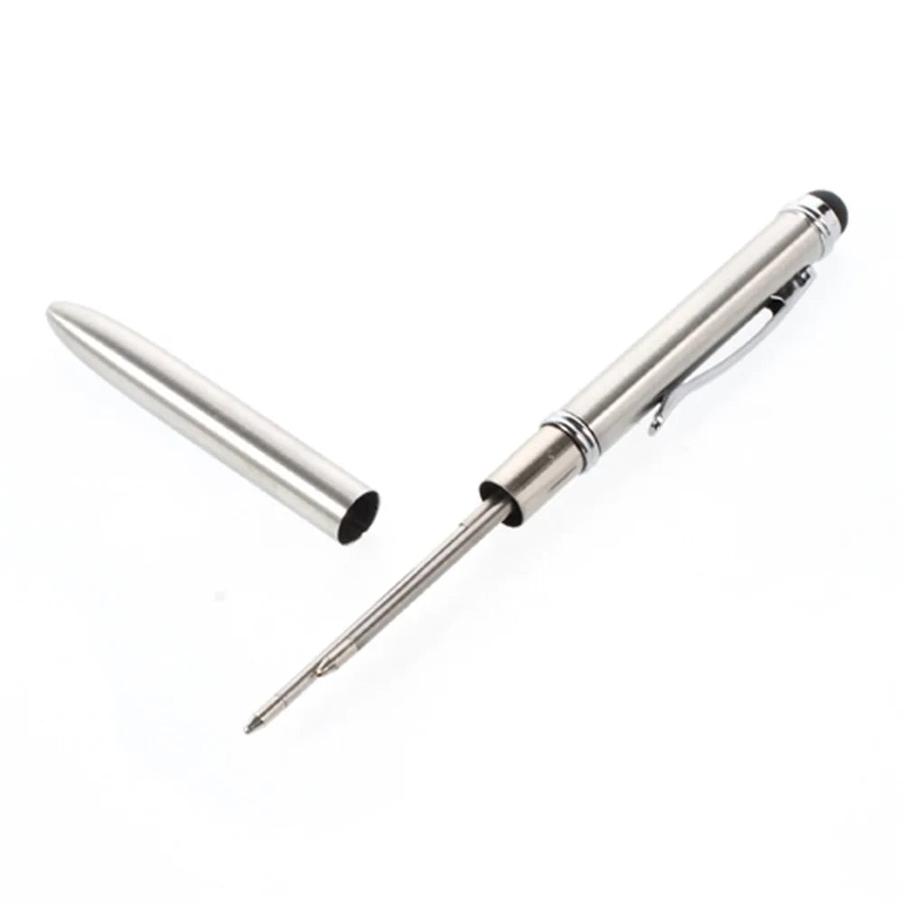 Two-color Ink Ballpoint & Stylus Pen for All Capacitive Touch Screen Devices - Silver Color - 6