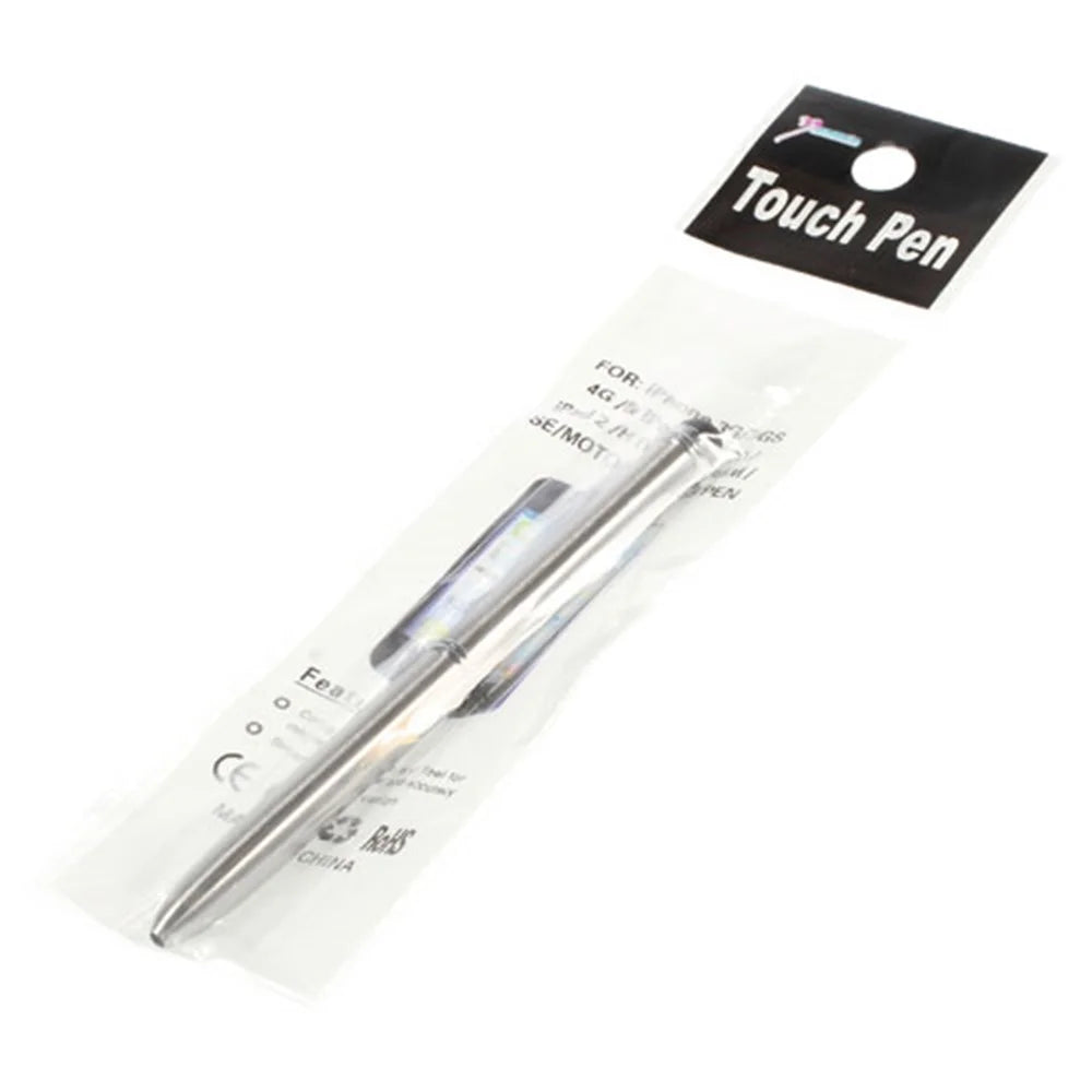 Two-color Ink Ballpoint & Stylus Pen for All Capacitive Touch Screen Devices - Silver Color - 7