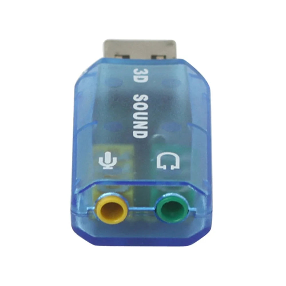 USB 2.0 to 3D Audio Sound Card Adapter Virtual 5.1 Channel - 3