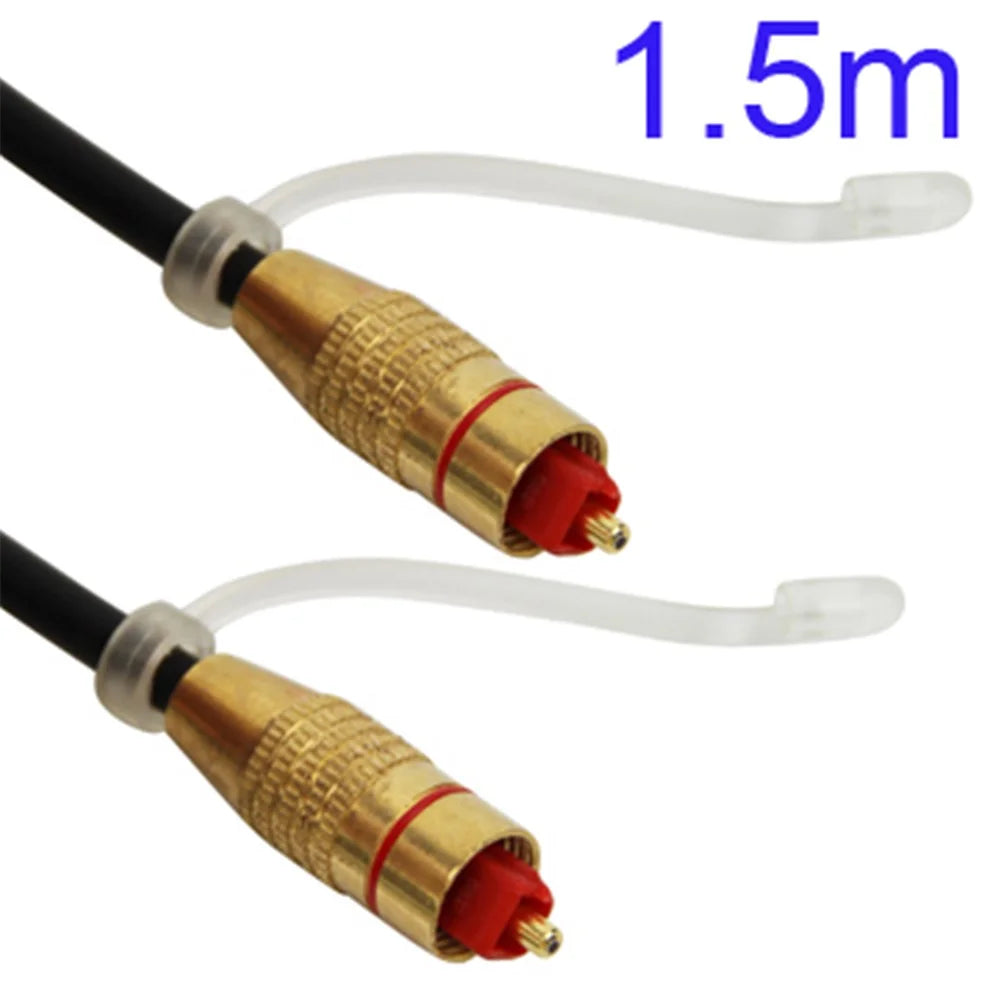 1.5M Gold Color-Plating Toslink Digital Optical Fiber Audio Cable SPDIF - 1