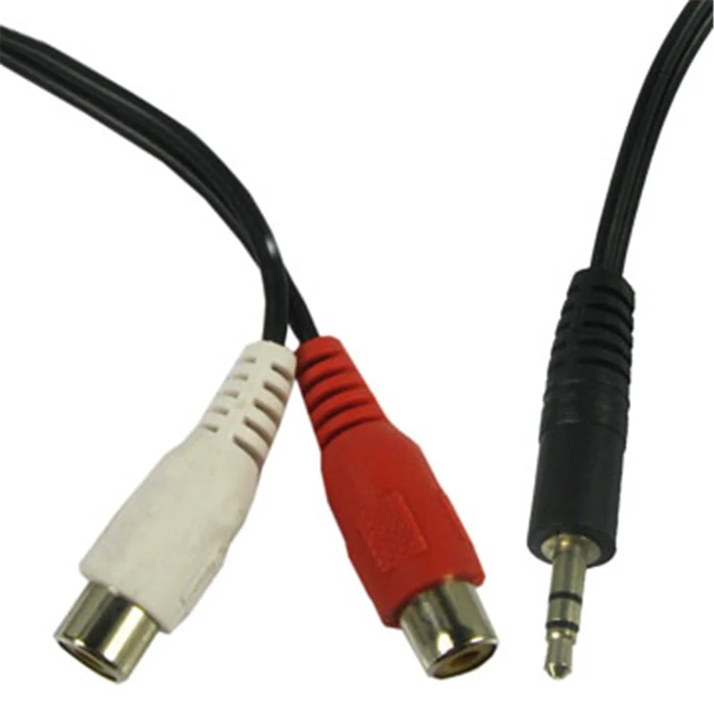 3.5mm male stereo jack to 2 Female RCA plugs cable - 2