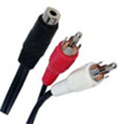 3.5mm female stereo jack to 2 male RCA plugs cable;0.5M without alone packing - 1