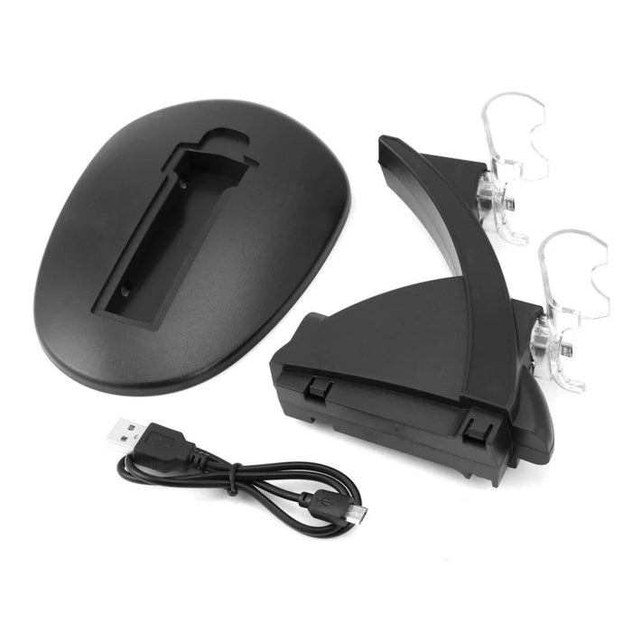 For Playstation PS4 Dual Controller Charger Dock Stand Gamepad Charging Station with LED Indicators - 4