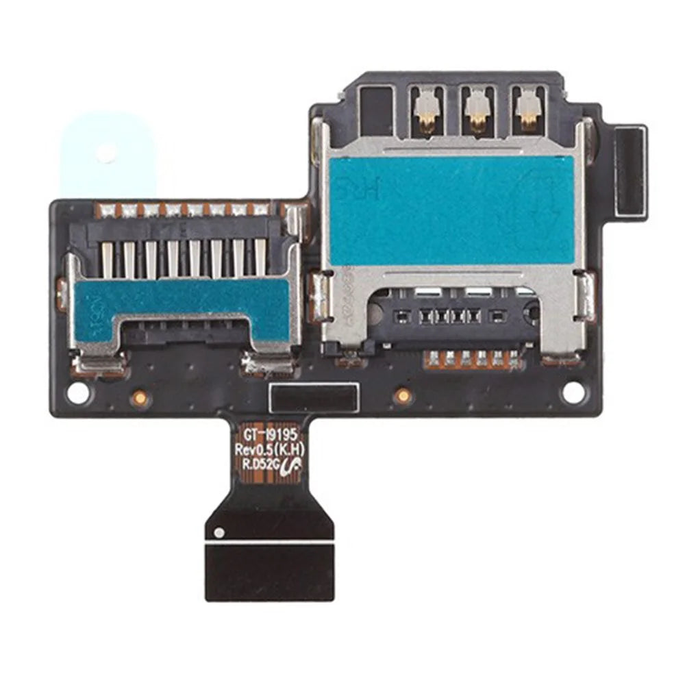 Replacement SIM SD Card Tray Holder Connector Ribbon for Samsung Galaxy S4 Mini i9190 i9195 - 1