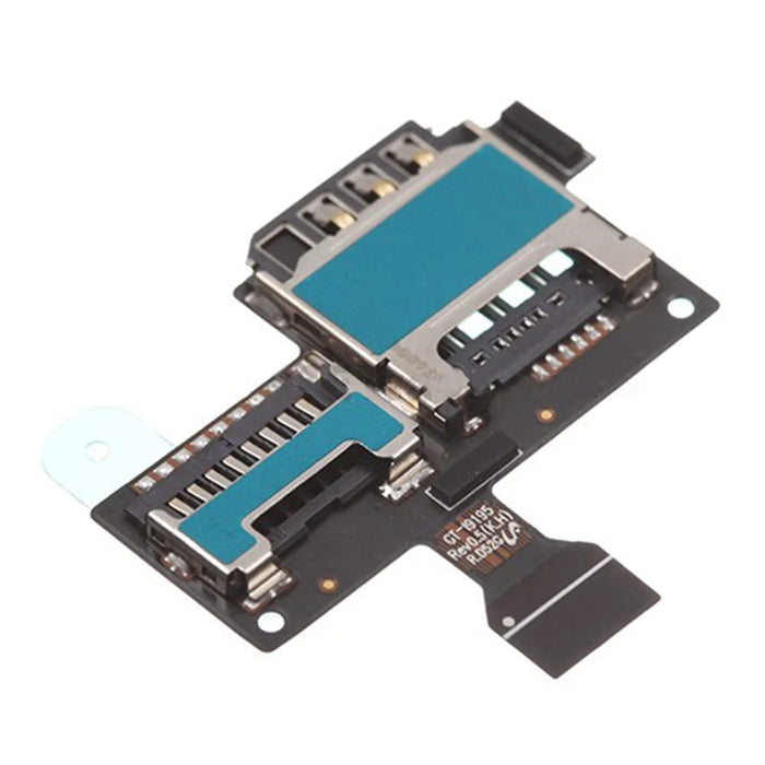 For Samsung Galaxy S4 Mini LTE i9195 SIM Card and SD Card Reader Holder Contact Flex Cable OEM - 3