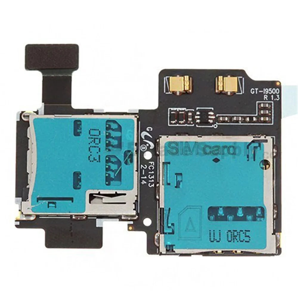 SIM Card Tray & Memory Card Holder Flex Cable Parts for Samsung Galaxy S4 S IV i9505 - 1