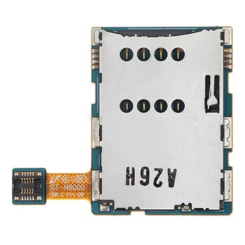SIM Card Slot Contact Flex Cable without Metal Bracket for Samsung Galaxy Note 10.1 N8000 OEM - 1