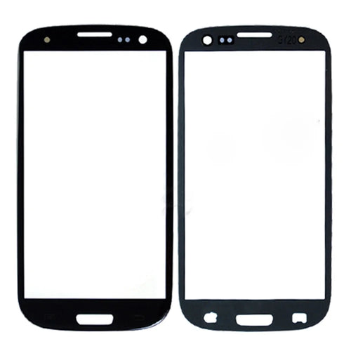 Front Glass Lens Screen Cover for Samsung i9300 Galaxy S III S3 - Black - 1