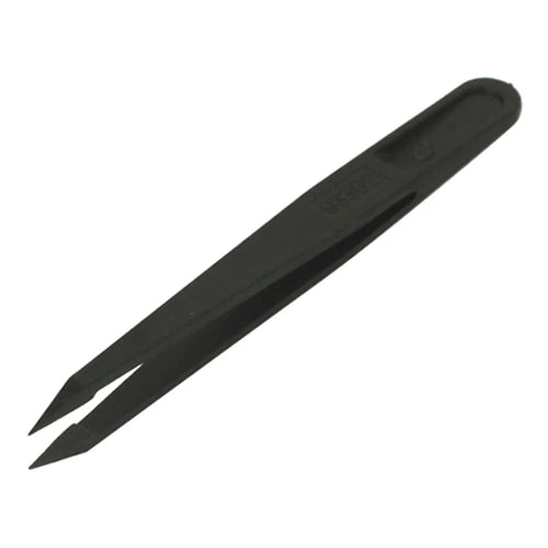Pointed Tip Anti-static Plastic Tweezer Repair Tool - Black - 1