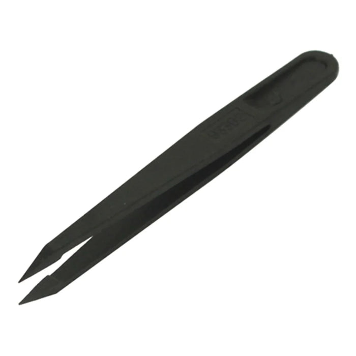 Pointed Tip Anti-static Plastic Tweezer Repair Tool - Black - 1
