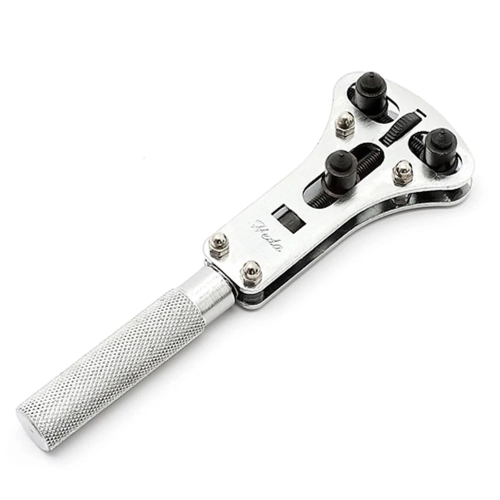 Stainless Steel Three Jaw Watch Case Opener Watch Repair Tools Remover with 15 Pins - 1