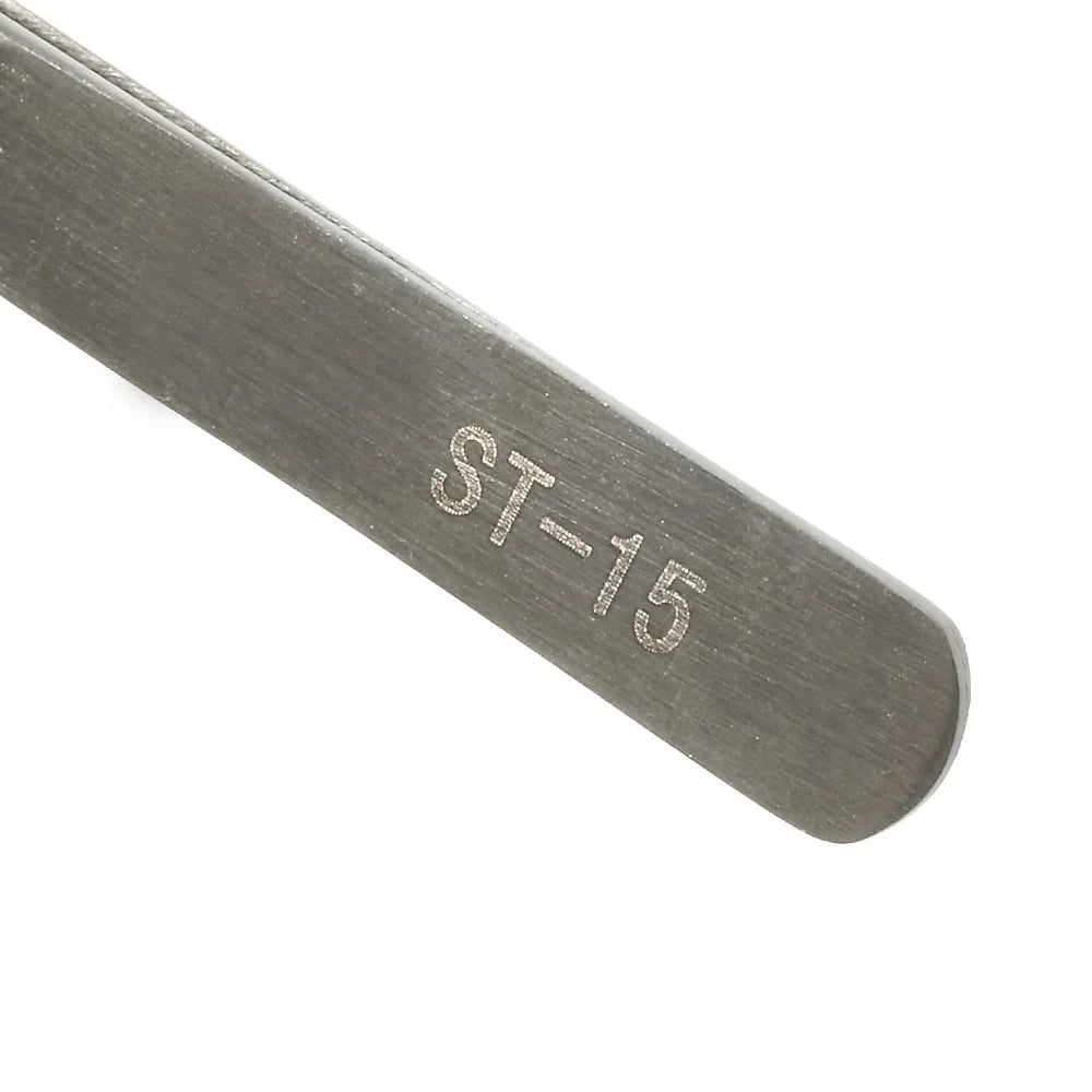 VETUS ST-15 High Precision Stainless Steel Curved Tweezer Repair Tool, Length: 120mm - 4
