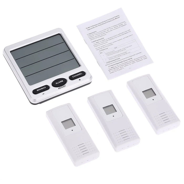 433MHz Wireless 8-Channel LCD Digital Comfort Level Alarm Function with Three Remote Sensors Thermometer Hygrometer - 5