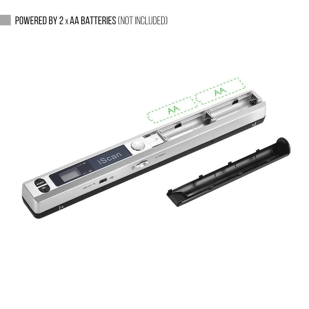 Portable Handheld A4 Documents Images HD Wireless Scanner Wand with LCD Display - Silver - 3
