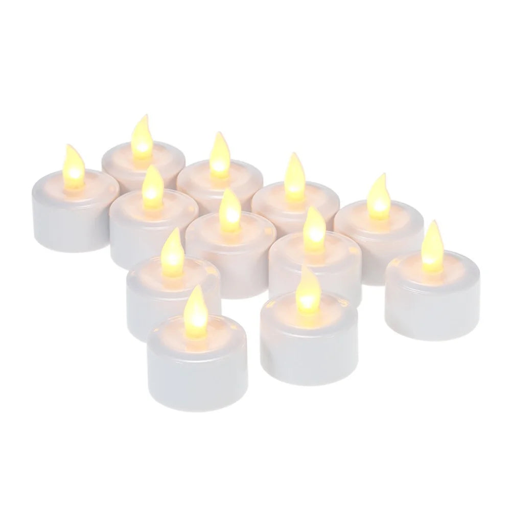 12PCS Rechargeable Candles with Cups Realistic Battery Operated Flameless Candles Home Decoration - EU Plug - 6