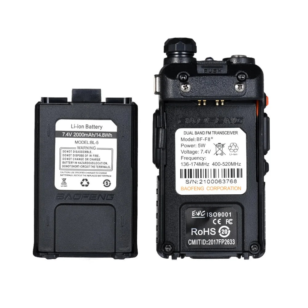BAOFENG F8+ Dual-band Handheld Transceiver Interphone with LCD Display - 2