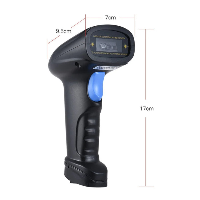 2.4G 1D / 2D / QR Barcode Scanner Bar Code Wireless Reader with USB Receiver - Black - 7