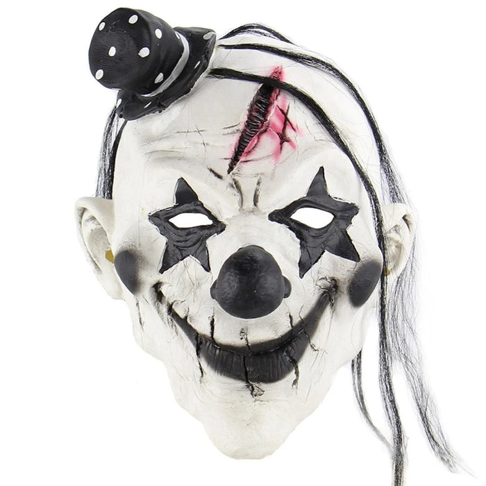Full Head Creepy Clown Mask Made of Latex for Horror Effect - 3