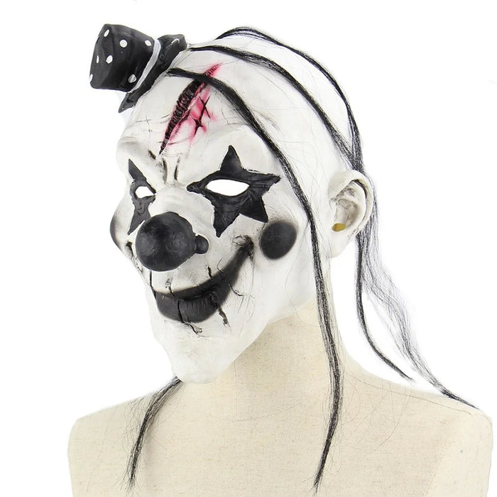 Full Head Creepy Clown Mask Made of Latex for Horror Effect - 5