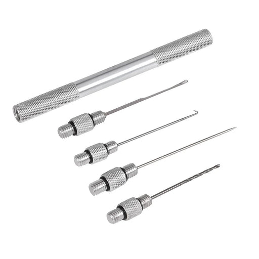 Fishing Baiting Needle Set 5-in-1 Aluminum Alloy Carp Fishing Rigging Needle Stringer Drill Hooks Fishing Bait Needle Tool - 1