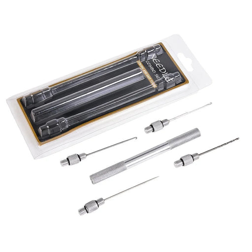 Fishing Baiting Needle Set 5-in-1 Aluminum Alloy Carp Fishing Rigging Needle Stringer Drill Hooks Fishing Bait Needle Tool - 2