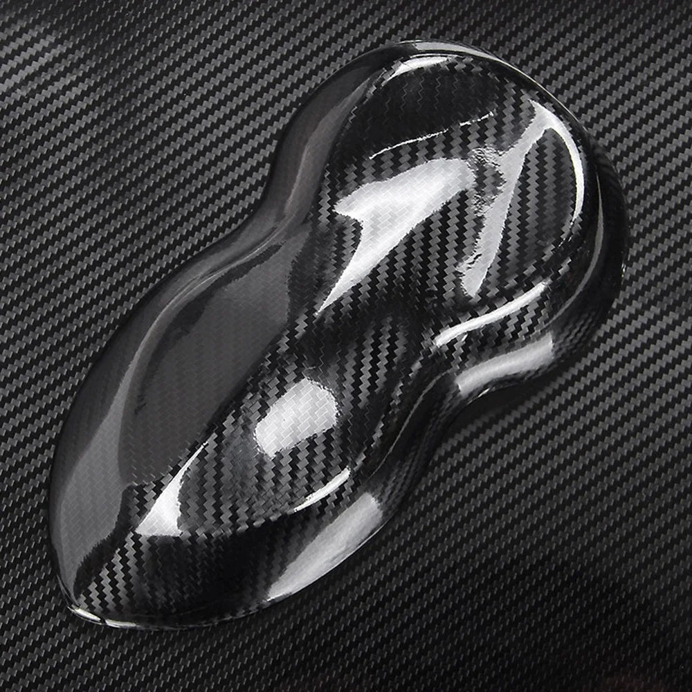 5D Vinyl Film Carbon Fiber Car Wrap Film Carbon Fiber Car Sticker Accessory Auto Film - Black - 1