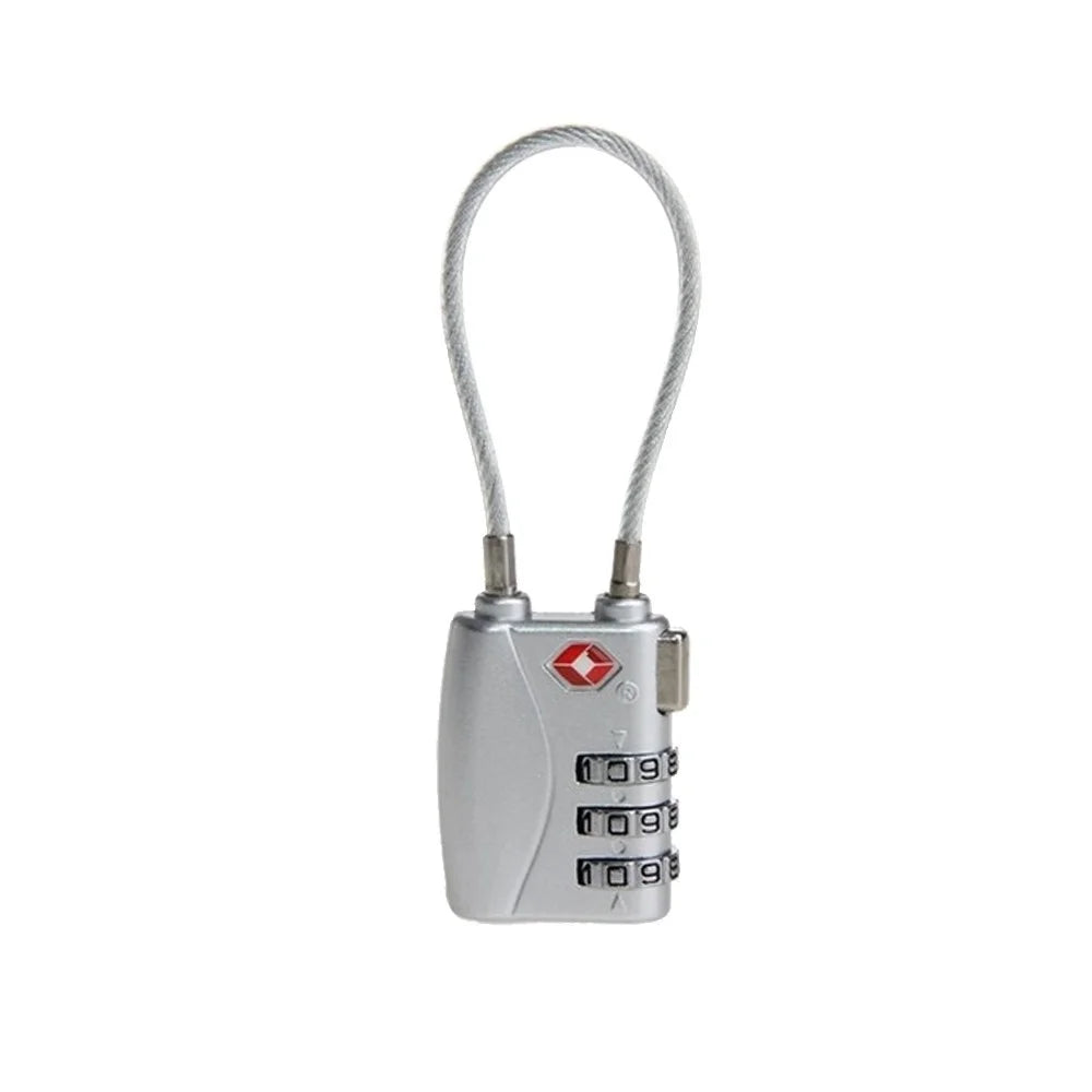 Resettable 3 Digit Combination Customs Password Padlock / TSA Lock TSA719 - Silver - 1