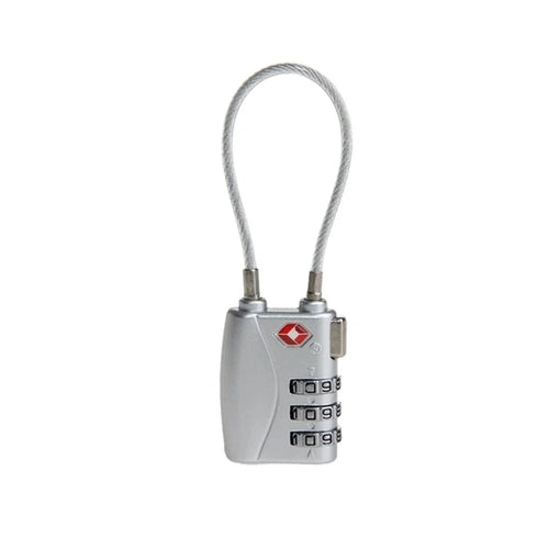 Resettable 3 Digit Combination Customs Password Padlock / TSA Lock TSA719 - Silver - 1