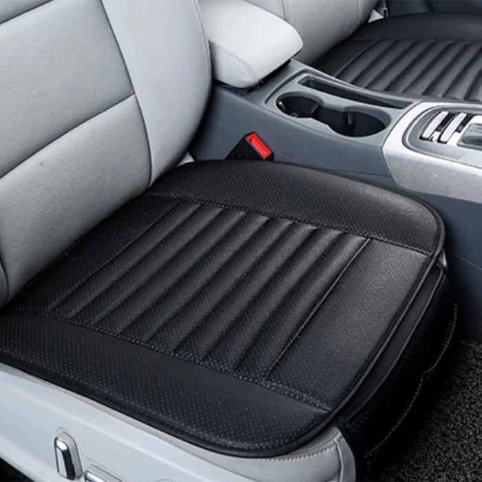 Car Seat Pad Cover Breathable Comfort Car Front Driver/Passenger Seat Cushion - Black - 2
