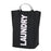 Practical Foldable Laundry Bag Washing Dirty Clothes Laundry Basket Durable Storage Bag with Alloy Handle - Black - 5