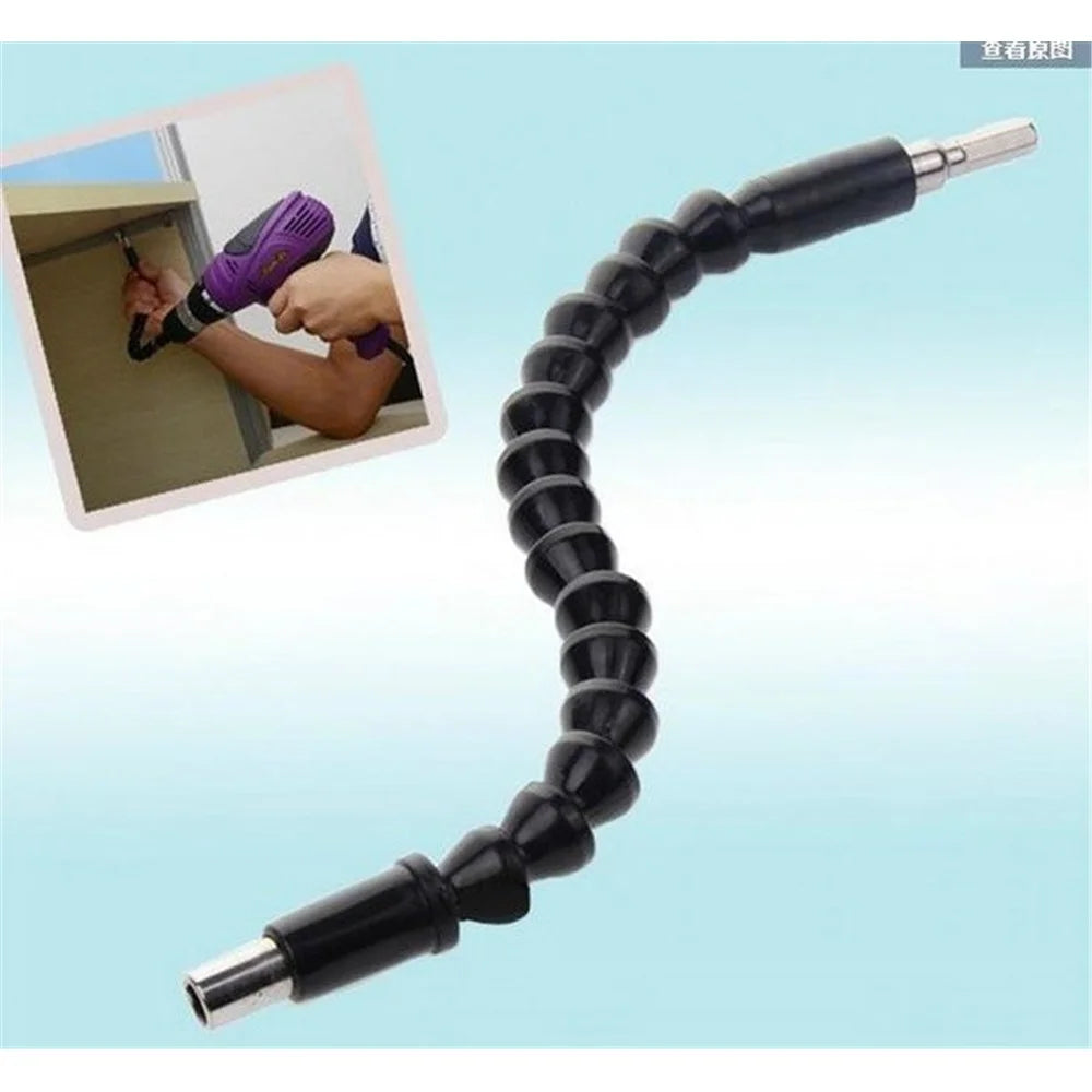 Flexible Extension Shaft Bits Drill Bit Holder Connecting Link - Black - 1