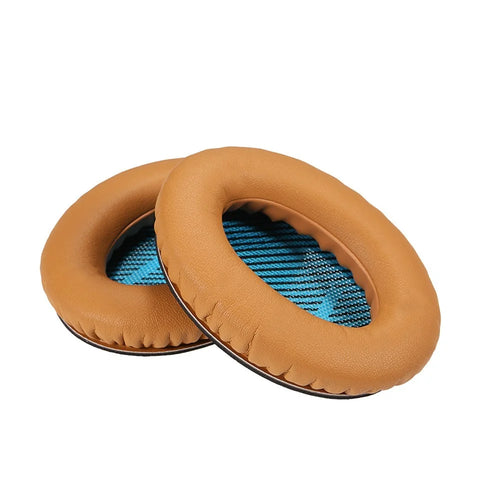 For Bose QuietComfort 25 15 QC2 QC15 AE2 AE2I AE2W QC25 Headphones Replacement Memory Foam Ear Pad Protein Leather Ear Cups Cushion Cover  - Brown - 1