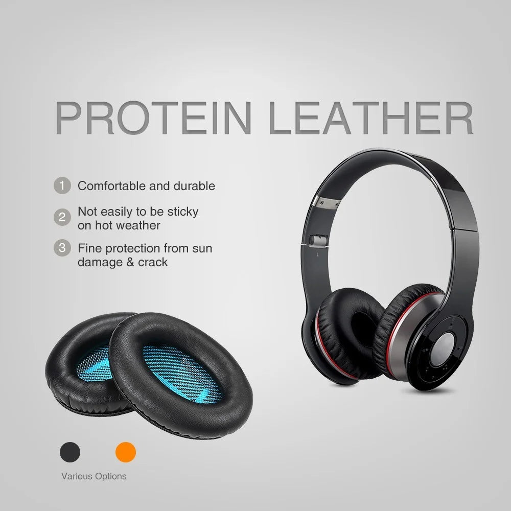 For Bose QuietComfort 25 15 QC2 QC15 AE2 AE2I AE2W QC25 Headphones Replacement Memory Foam Ear Pad Protein Leather Ear Cups Cushion Cover  - Brown - 5
