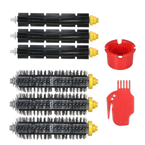 8PCS/Pack Replacement Accessories Kit for iRobot Roomba 600 & 700 Series 690 691 694 650 651 664 615 601 630 700 760 770 780 790 Vacuum Cleaner (Bristle Brush + Flexible Brush + Cleaning Tool) - 1