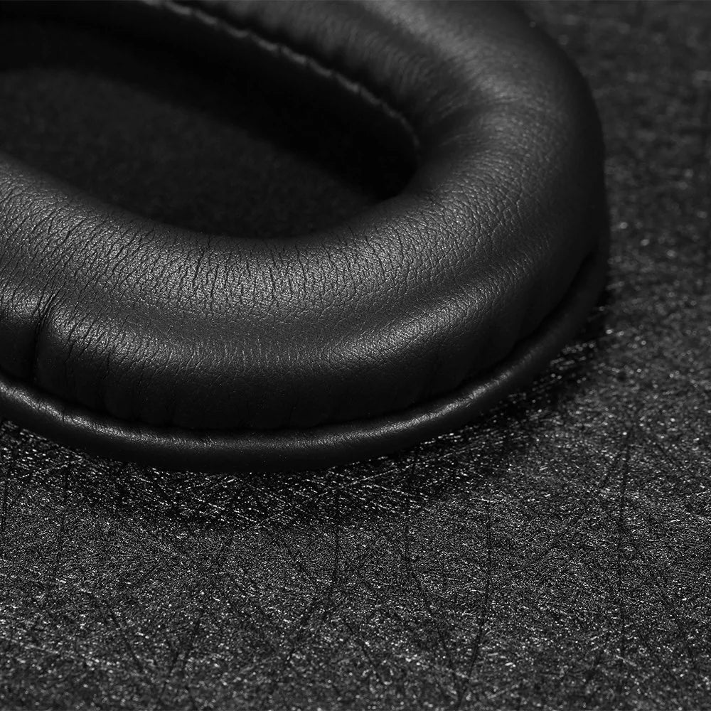 Replacement Protein Leather Memory Foam Ear Pad Cushion for Audio-technica ATH-M40x M50 M50S M20 M30 M40 ATH-SX1 Headphone - Black - 3