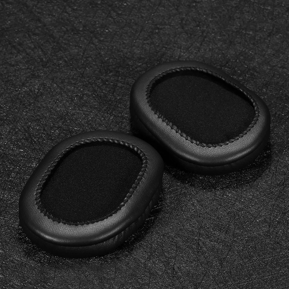 Replacement Protein Leather Memory Foam Ear Pad Cushion for Audio-technica ATH-M40x M50 M50S M20 M30 M40 ATH-SX1 Headphone - Black - 4