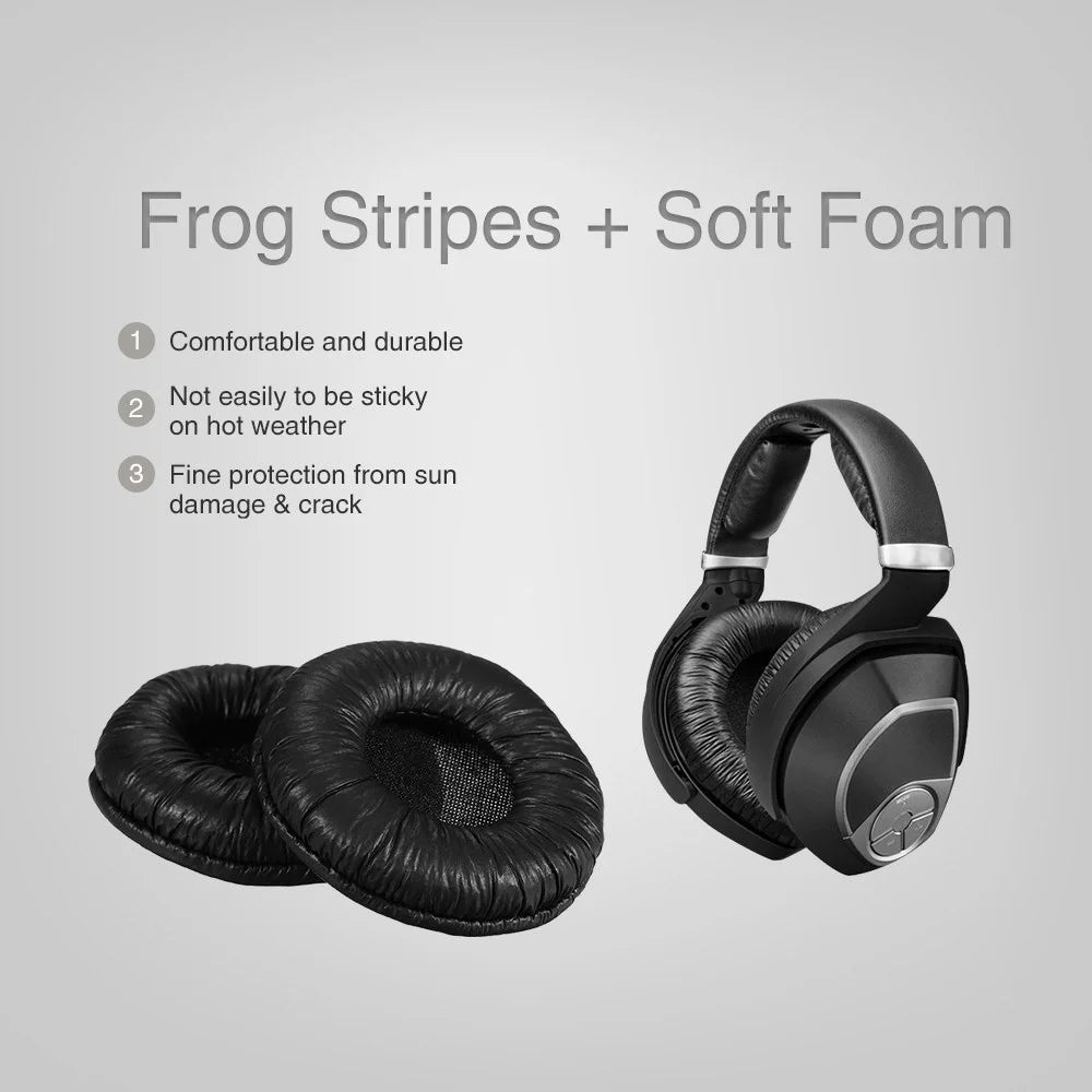Replacement Memory Foam Ear Pad Cushion for Sennheiser PX200 PXC150 PXC250 PMX200 (fit PXC300) Headphones - Black - 5