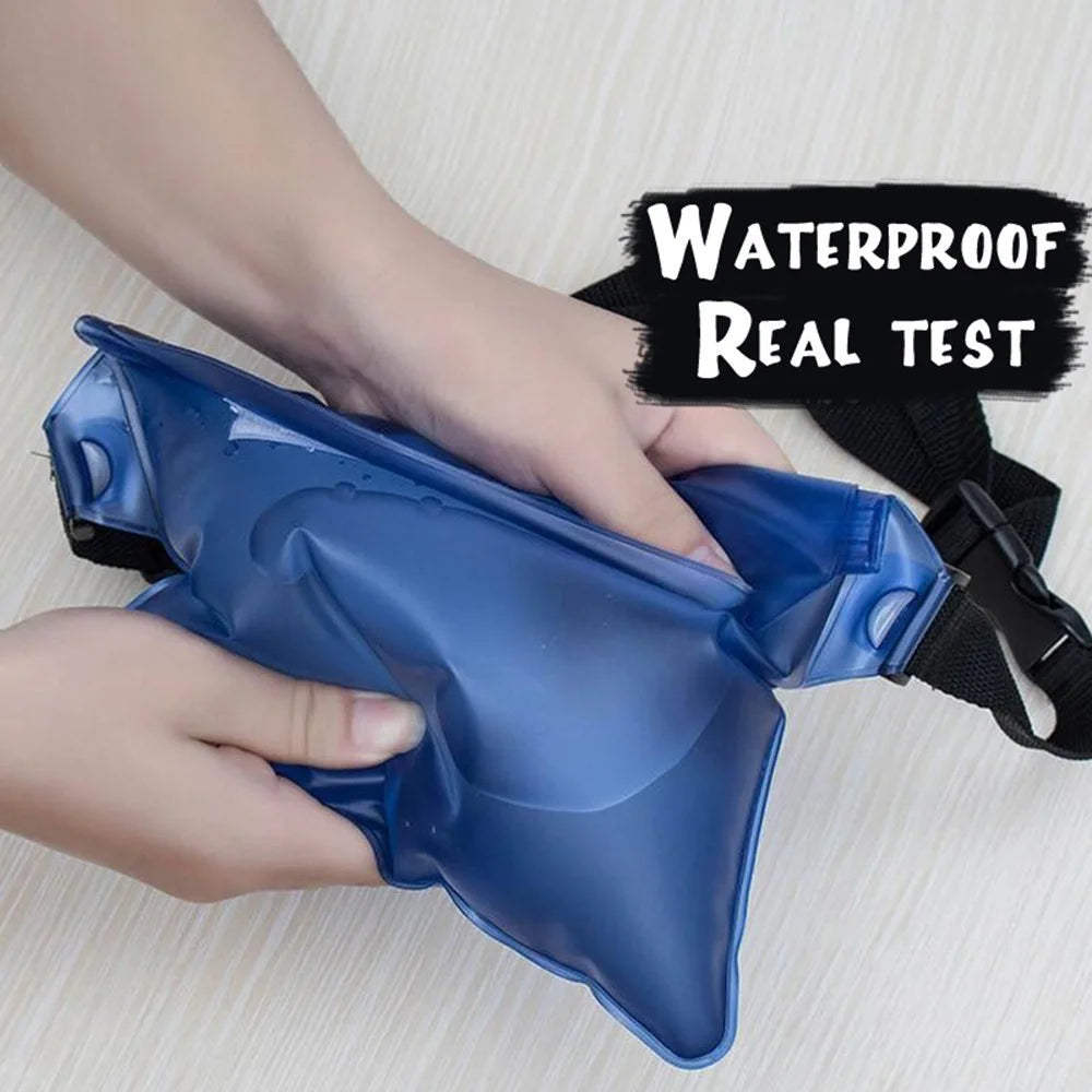 Waterproof Swim Drift Diving Bag Underwater Dry Shoulder Waist Belt Pocket Pouch - Black - 2