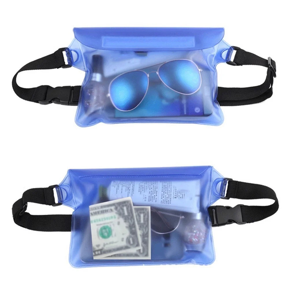 Waterproof Swim Drift Diving Bag Underwater Dry Shoulder Waist Belt Pocket Pouch - Black - 4