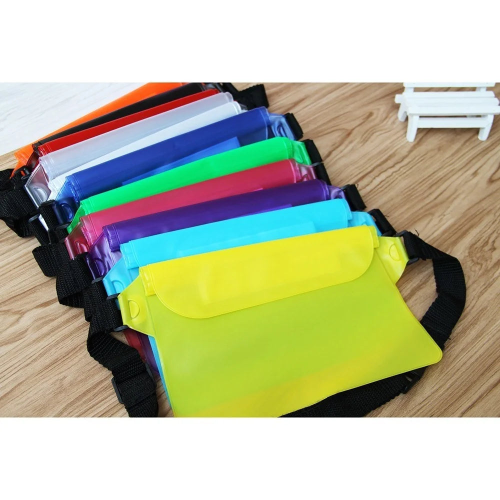 Waterproof Swim Drift Diving Bag Underwater Dry Shoulder Waist Belt Pocket Pouch - Black - 7