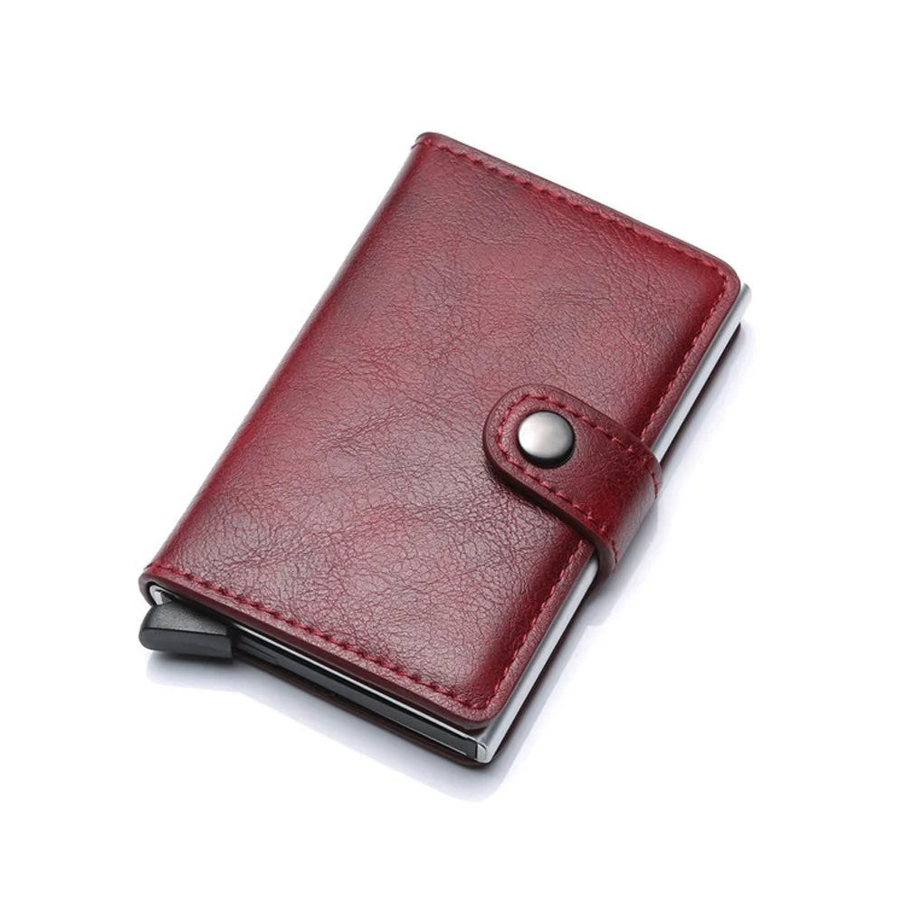 RFID Blocking Wallet Money Pouch Bag - Red - 1