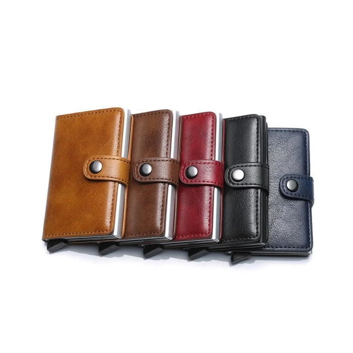 RFID Blocking Wallet Money Pouch Bag - Red - 3