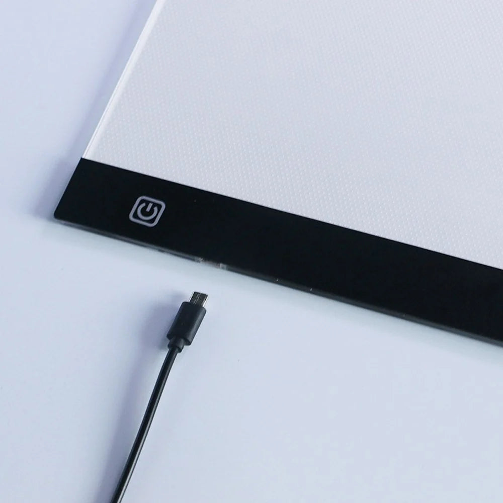 Ultra-Thin A4 LED Light Box Writing Painting Tracing Board - Style 2#: 335x233mm / With Adjustable Brightness - 3