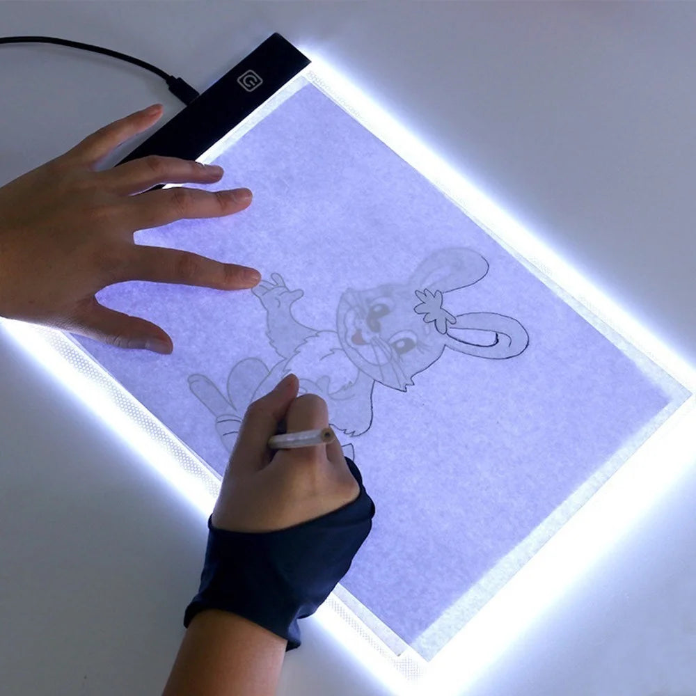 Ultra-Thin A4 LED Light Box Writing Painting Tracing Board - Style 2#: 335x233mm / With Adjustable Brightness - 4