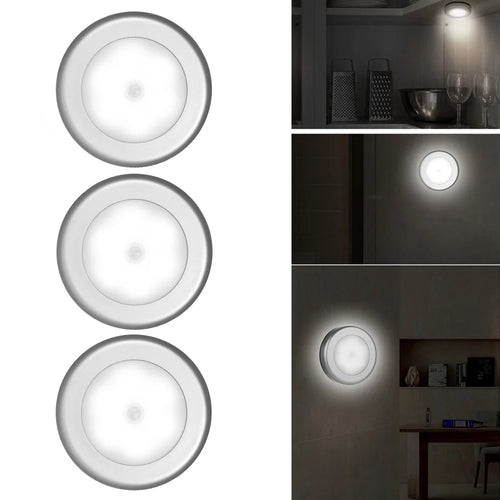 3Pcs/Set Ultra-bright Magnetic Motion Sensor LED Night Light Self-adhesive Kitchen Living Room Light Lamp - 1