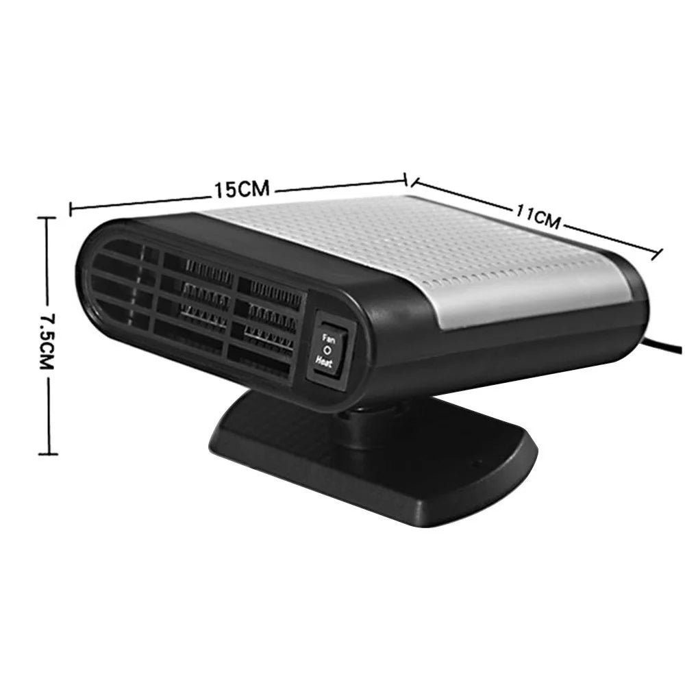 12V 150W 2-in-1 Auto Car Heater Cooling Fan Defroster Defrost Windscreen Window Demister - Black Ash/(Ordinary) - 2