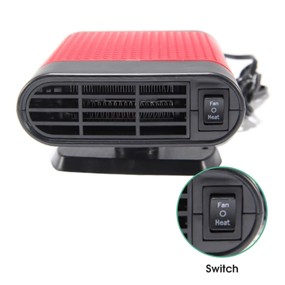 12V 150W 2-in-1 Auto Car Heater Cooling Fan Defroster Defrost Windscreen Window Demister - Black Ash/(Ordinary) - 3