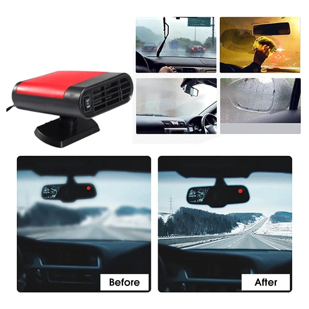 12V 150W 2-in-1 Auto Car Heater Cooling Fan Defroster Defrost Windscreen Window Demister - Black Ash/(Ordinary) - 5