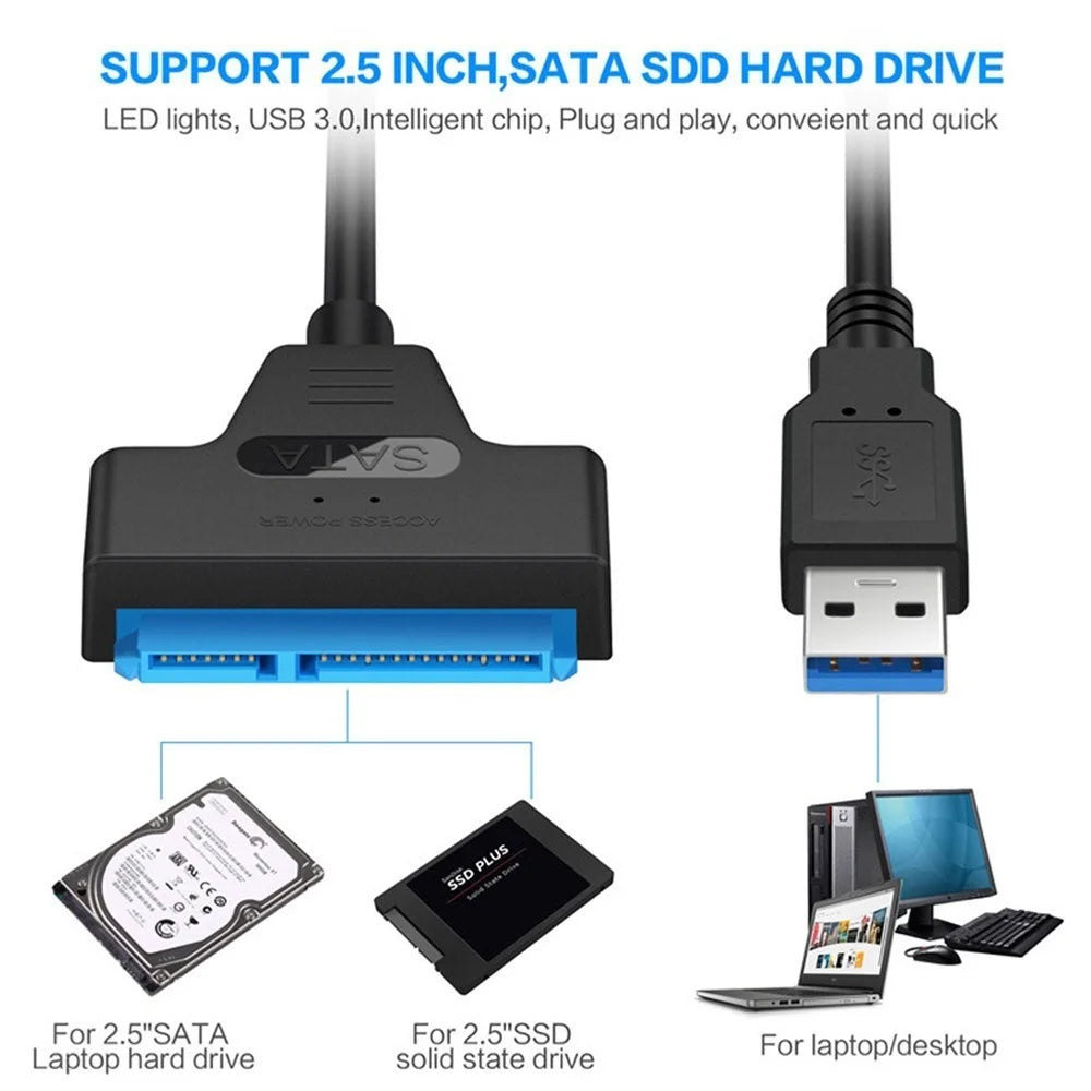 USB 3.0 to SATA Adapter Converter Cable - USB 3.0 - 5